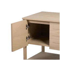 Mob-In Meuble salle de bain Chêne 70 cm ATOLL + Vasque carrée 36 cm