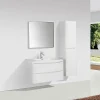 Stano Meuble salle de bain design simple vasque PIACENZA largeur 90 cm blanc laque