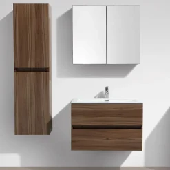 Meuble Vasque|Stano Meuble salle de bain design simple vasque SIENA largeur 80 cm noyer