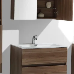 Meuble Vasque|Stano Meuble salle de bain design simple vasque SIENA largeur 80 cm noyer