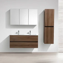 Stano Meuble salle de bain design double vasque SIENA largeur 120 cm noyer