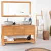 Meuble Sous-Vasque|Wanda Collection Meuble salle de bain en teck Megève 140 cm