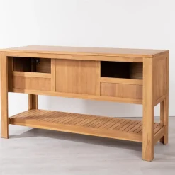 Meuble Sous-Vasque|Wanda Collection Meuble salle de bain en teck Megève 140 cm