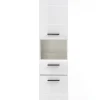 Chb Collection Meuble salle de bain. Meuble colonne mélaminé blanc brillant. L - H - P : 30 - 182 - 31 cm