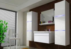 Meuble De Salle De Bains Faible Profondeur|Autres Meuble salle de bain PERRI BLANC
