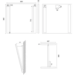 Ensemble Meuble De Salle De Bains|Cuisibane Meuble salle de bain PMR ANDY PLUS 90 cm bois et blanc + miroir Motory