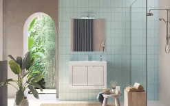 Meuble De Salle De Bains Faible Profondeur|Autres Meuble salle de bain Pratiko BASIC 2.0 blanc laqué brillant 82x57x47 cm