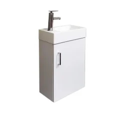 Top Bath Meuble Salle de Bains avec vasque/lavabo lave mains à suspendre Mini 40 Blanc