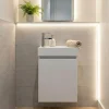 Lave-Mains|Top Bath Meuble Salle de Bains avec vasque/lavabo lave mains à suspendre Bahamas 40 Blanc