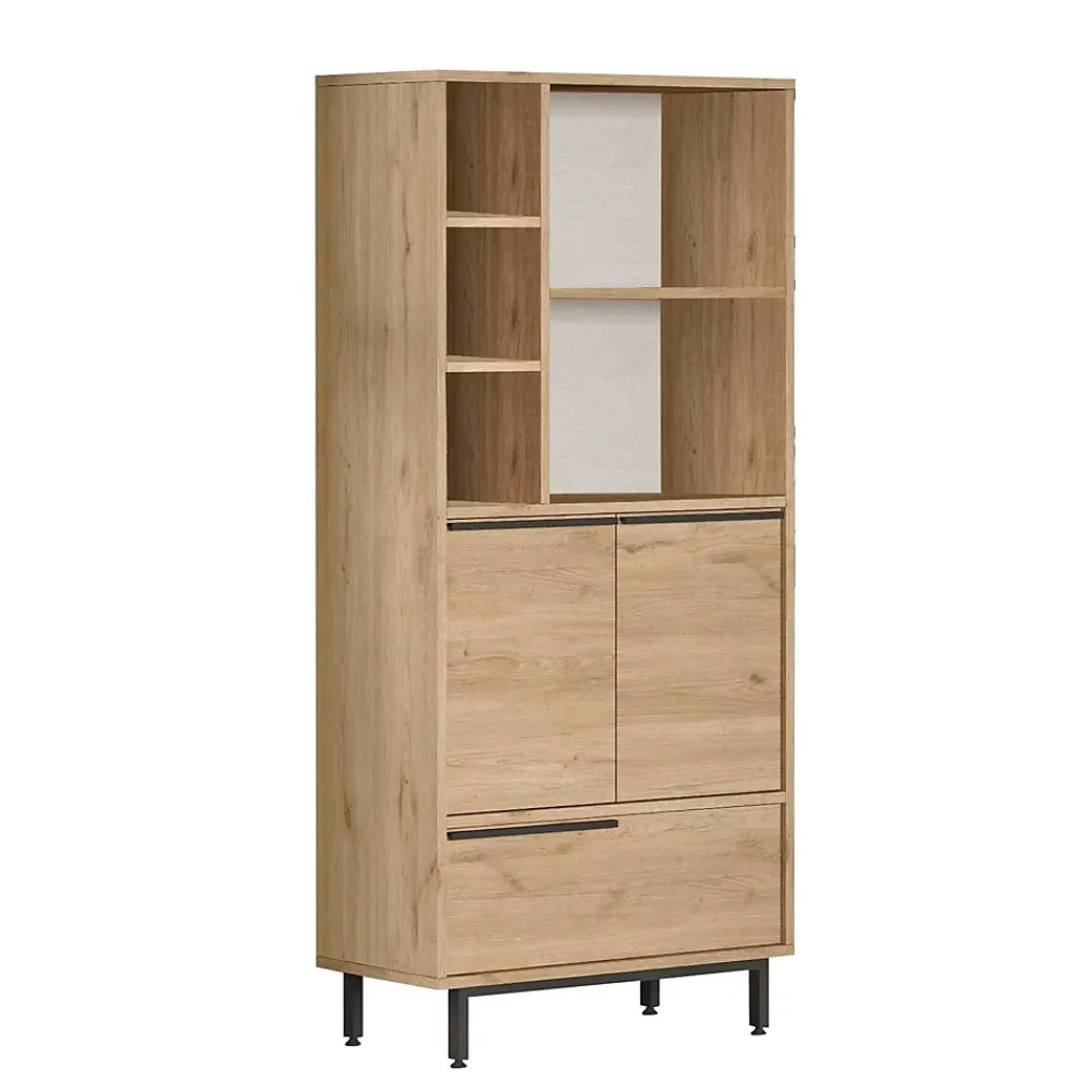 Armoire De Salle De Bains|Pier Import Meuble salle de bains moderne effet bois 3 portes JENA