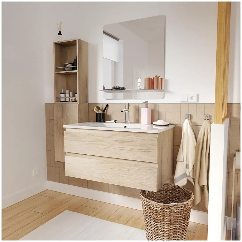 Mob-In Meuble simple vasque 80cm + vasque SORRENTO