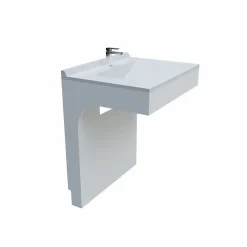 Cuisibane Meuble simple vasque PMR EPURE 70 cm - Blanc brillant