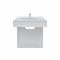 Cuisibane Meuble simple vasque PMR EPURE 70 cm - Blanc brillant