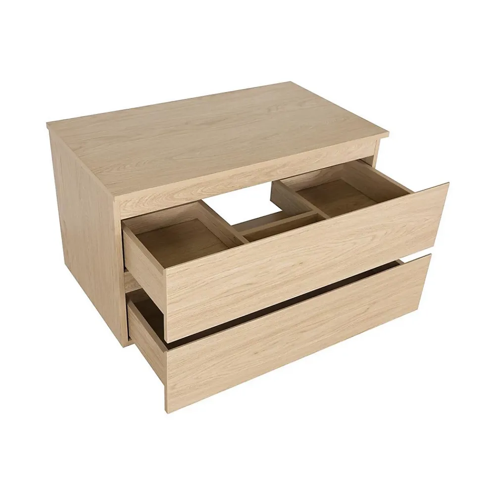 Meuble Vasque|Mob-In Meuble simple vasque SORRENTO décor chêne 80 cm