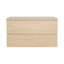 Meuble Vasque|Mob-In Meuble simple vasque SORRENTO décor chêne 80 cm
