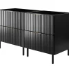 Meuble Sous Lavabo|Furnidea Meuble sous double vasque sur pieds FLOW noir 120 cm