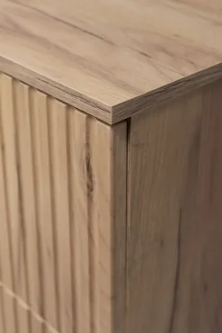 Meuble Vasque|Furnidea Meuble sous double vasque avec plan sur pieds FLOW chêne craft 120 cm