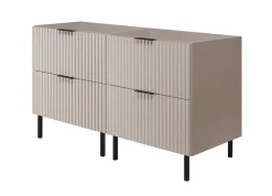 Furnidea Meuble sous double vasque sur pieds FLOW cachemire 120 cm