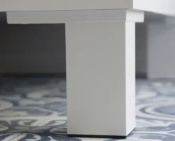 Meuble Sous Lavabo|Pegane Meuble sous lavabo 1 porte coloris blanc brillant - Hauteur 64 x Longueur 59 x Profondeur 45 cm