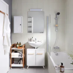 GoodHome Meuble sous lavabo à poser Ladoga L. 60 x H. 65 x P. 36 cm