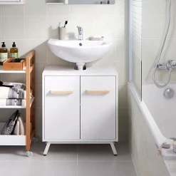 GoodHome Meuble sous lavabo à poser Ladoga L. 60 x H. 65 x P. 36 cm
