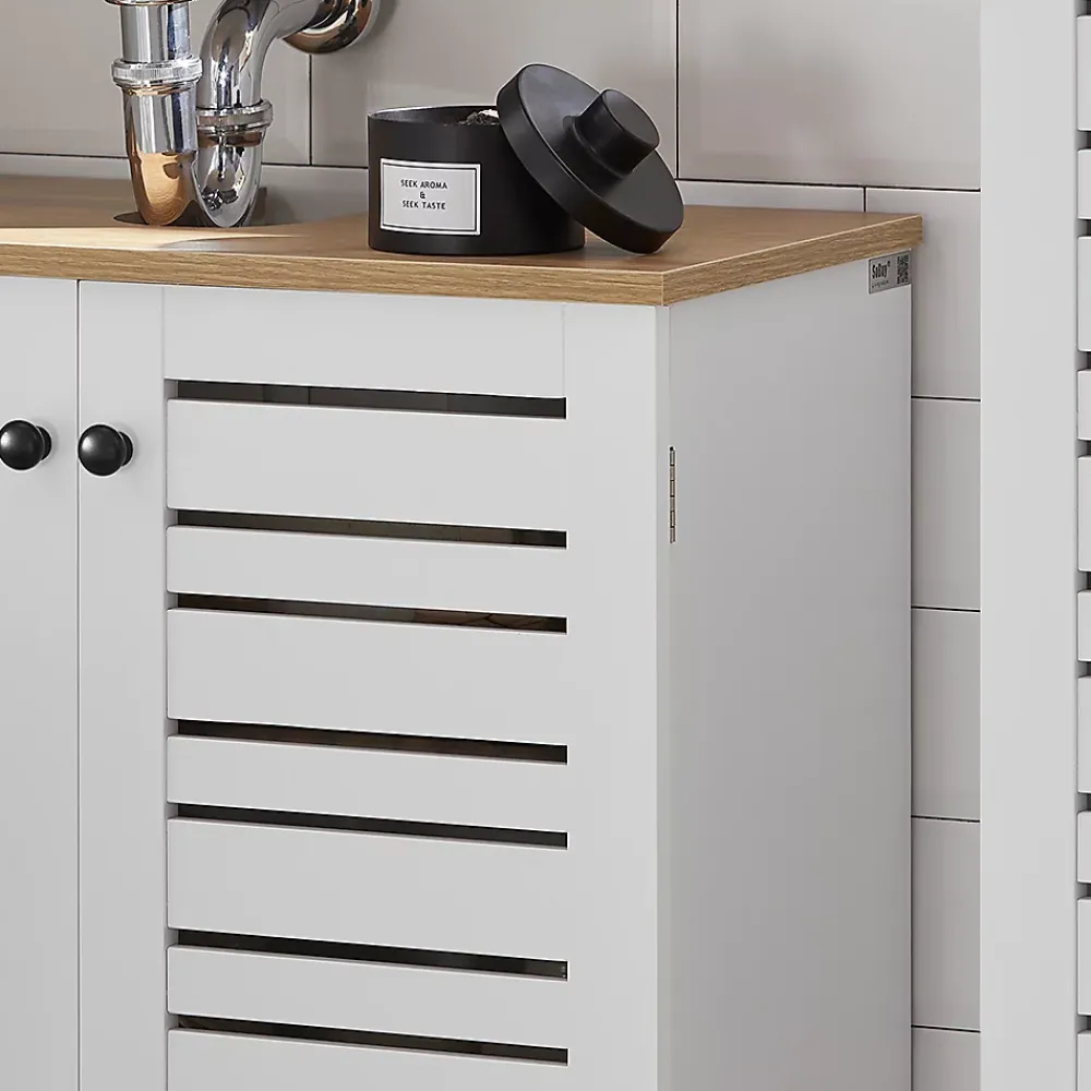 Meuble Sous Lavabo|Sobuy Meuble Sous Lavabo 2 étage 2 Portes Salle de Bain, BZR40-W,