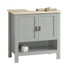 Meuble Sous Lavabo|Sobuy Meuble sous Lavabo avec 2 Portes et 1 Compartiment Ouvert, BZR69-HG,
