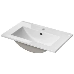 Meuble Sous Lavabo|[En.Casa] Meuble sous lavabo avec vasque 60 x 57 x 39 cm chêne NEWPORT
