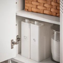 Sobuy Meuble sous Lavabo de Salle de Bain avec 2 Portes et 2 Étagères, Blanc, L60xP30xH61 cm, BZR157-W