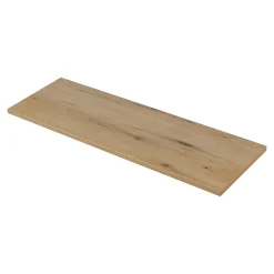[En.Casa] Meuble sous lavabo double avec 1 porte et 4 tiroirs NEWPORT 140 x 60 x 40 cm effet chêne en.casa