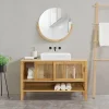 Meuble Sous Lavabo|[En.Casa] Meuble sous lavabo Hvaler bambou 60 x 100 x 45 cm en.casa