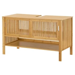 Meuble Sous Lavabo|[En.Casa] Meuble sous lavabo Hvaler bambou 60 x 100 x 45 cm en.casa