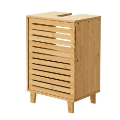 [En.Casa] Meuble sous lavabo Iveland bambou 60 x 40 x 30 cm en.casa