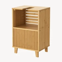 [En.Casa] Meuble sous lavabo Iveland bambou 60 x 40 x 30 cm en.casa