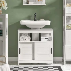 Meuble Sous Lavabo|Sobuy Meuble sous lavabo Meuble sous évier Meuble de Salle, FRG128-II-W,