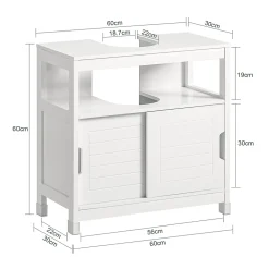 Meuble Sous Lavabo|Sobuy Meuble sous lavabo Meuble sous évier Meuble de Salle, FRG128-II-W,