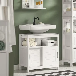 Meuble Sous Lavabo|Sobuy Meuble sous lavabo Meuble sous évier Meuble de Salle, FRG128-II-W,