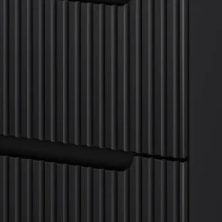 [En.Casa] Meuble sous lavabo Newport 61 x 60 x 40 cm noir effet chêne en.casa