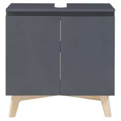 [En.Casa] Meuble sous lavabo Overath 60 x 60 x 30 cm gris en.casa