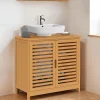 IDMarket Meuble sous lavabo salle de bain bambou BEA
