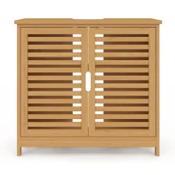 IDMarket Meuble sous lavabo salle de bain bambou BEA
