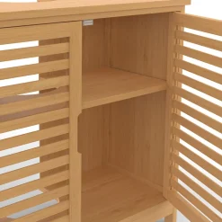 IDMarket Meuble sous lavabo salle de bain bambou BEA