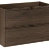 Meuble Sous Lavabo|Furnidea Meuble sous lavabo suspendu TERRA VILLA coloris noyer foncé 80 cm