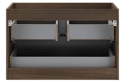 Meuble Sous Lavabo|Furnidea Meuble sous lavabo suspendu TERRA VILLA coloris noyer foncé 80 cm