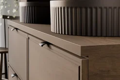 Meuble Sous Lavabo|Furnidea Meuble sous lavabo suspendu TERRA VILLA coloris noyer foncé 80 cm