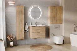 Meuble Sous Lavabo|Furnidea Meuble sous lavabo suspendu TERRA CREMONA chêne cremona 60 cm