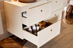 Otitec Meuble sous vasque - 60 cm - 2 tiroirs - SAND