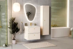 Otitec Meuble sous vasque - 60 cm - 2 tiroirs - SAND