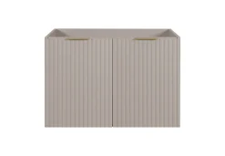 Furnidea Meuble sous vasque à 2 portes FLOW CACHEMIRE 120 cm avec 2 x l'étagères - extensions et plan