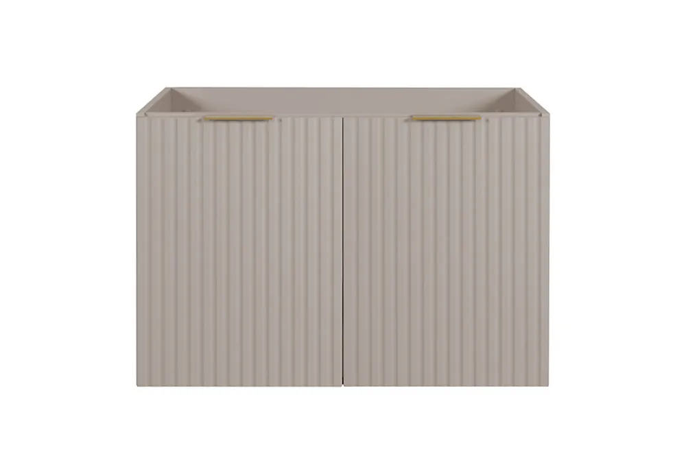 Furnidea Meuble sous vasque à 2 portes FLOW CACHEMIRE 120 cm avec 2 x l'étagères - extensions et plan